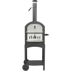 Autres Marques Four À Pizza Au Bois Ou Charbon De Bois Multifonction Pour Extérieur Sur Roues Bari - Le Four À Pizza