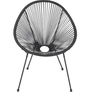 Hyba Fauteuil De Jardin Acapulco Noir Empilable Hyba - L'unitéVendu parcarrefour