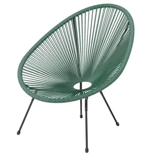 Fauteuil De Jardin En Fibre Tréssée Acapulco Vert Hyba - Le FauteuilVendu parcarrefour
