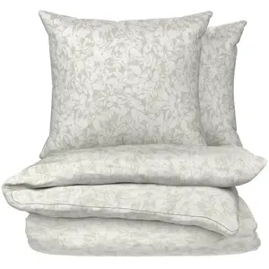 Parure De Lit 240x220 Cm Vert 100% Coton Housse De Couette + 2 Taies D'oreiller 65x65 Cm Tex Home - La Parure De Lit pas cher