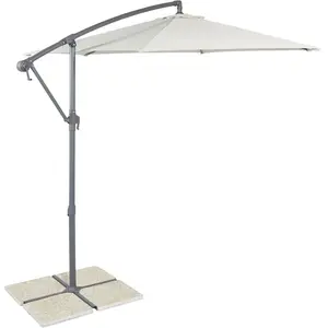 Carrefour Parasol Déporté À Manivelle D3m Sable Ronda Hyba - Le Parasol pas cher