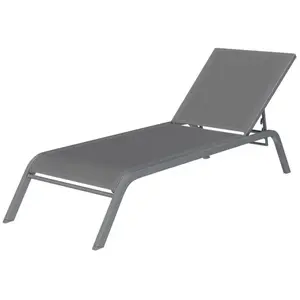 Hyba Bain De Soleil Multiposition En Aluminium Gris Tello Hyba pas cher