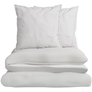 Parure De Lit 240x220 Cm Gris Clair Aspect Gauffré 100% Coton Bio Housse De Couette + 2 Taies D'oreiller 65x65 Cm Tex Home - La Parure De Lit pas cher