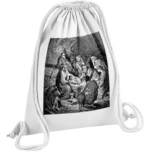 Fabulous Sac de Gym en Coton Blanc La Nativite Naissance de L'Enfant J...