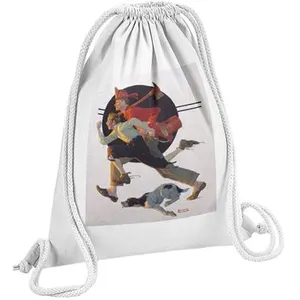 Fabulous Sac de Gym en Coton Blanc Pompier Enfant Chien Peinture Norma...