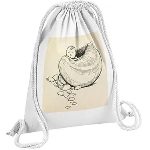 Fabulous Sac de Gym en Coton Blanc Enfant Coquillage Illustration Cont...