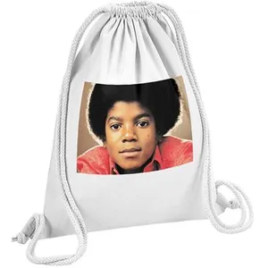 Fabulous Sac de Gym en Coton Blanc Michael Jackson Portrait Enfant 12 ... pas cher