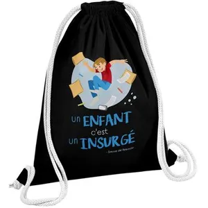 Non communiqué Fabulous Sac de Gym en Coton Noir Un enfant c'est un Insurgé 12 Litres pas cher