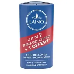 Comparateur de prix : Laino Pro Intense Soin des Lèvres Lot de 3 x 4 g dont 1 Offert