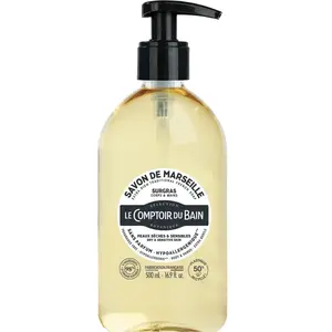Comparateur de prix : Le Comptoir du Bain Savon de Marseille Surgras Sans Parfum 500ml