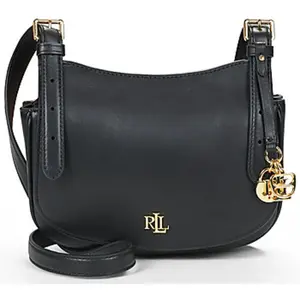 Lauren Ralph Lauren pour femme. 431P06070002 Marcy sac à bandoulière moyen en cuir noir (OSFA), Casuel pas cher