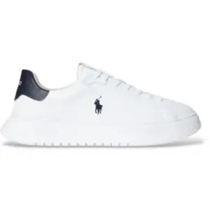 Chaussures Ralph Lauren RLite Court cuir blanc bleu - 41 pas cher