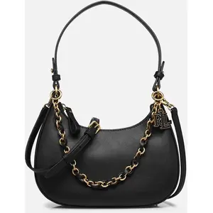 Lauren Ralph Lauren pour femme. 431P11747002 Sac à bandoulière moyen en cuir Marcy noir (OSFA), Casuel pas cher