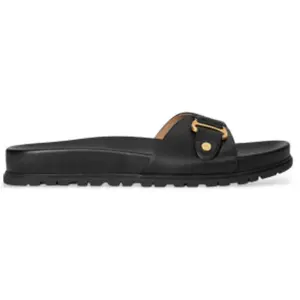 Polo Ralph Lauren pour femme. 802982883002 Tasha Flip Flop Leather Sandals noir (36), Cuir, Plat, Aucun, Casuel