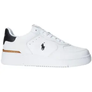 Chaussures Ralph Lauren Masters Court blanc bleu marine - 45 pas cher