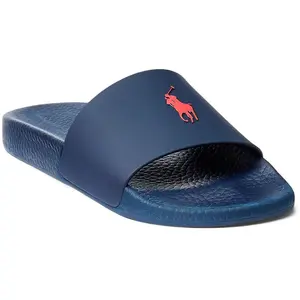 Ralph Lauren Polo Player Mens Navy/Red Slides-UK 7 / EU 41 pas cher