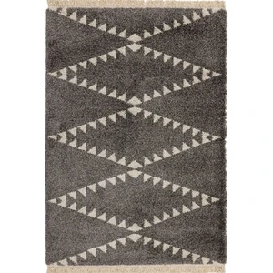 Novatrend Tapis épais style berbère gris 120x170 cm pas cher