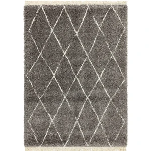 Novatrend Tapis épais style berbère gris 120x170 cm pas cher
