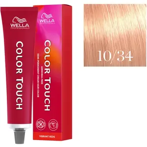 Wella Coloration Color Touch Vibrant Reds N°10/34 Blond Très Très Clair Doré Cuivré Wella 60ml pas cher