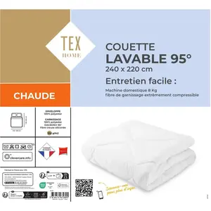 Couette Chaude 240x220cm TEX HOME pas cher