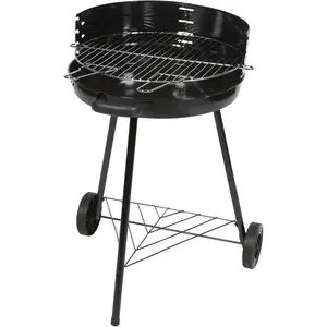 Carrefour Barbecue À Charbon De Bois Rond 50cm Sur Roulettes Manaus - L'unité pas cher
