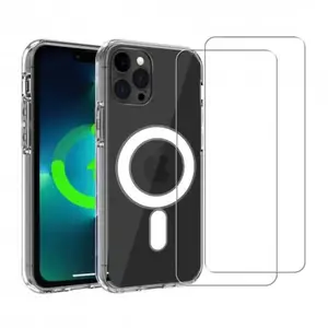 EVETANE Coque iPhone 13 Pro et 2 écrans de protection - TPU - Transparente pas cher