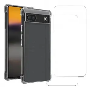 Comparateur de prix : Evetane Coque Google Pixel 6A et 2 écrans de protection - TPU - Transparent