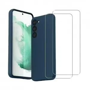 Comparateur de prix : EVETANE Coque Galaxy S23 et 2 écrans de protection - Silicone - Bleu