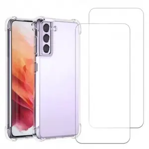 Evetane Coque Galaxy S24 et 2 écrans de protection - TPU - Transparent pas cher