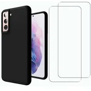 Comparateur de prix : Evetane Coque Galaxy S21 Fe et 2 écrans de protection - Silicone - Noir