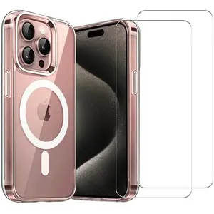 EVETANE Coque iPhone 16 Pro et 2 écrans de protection - TPU - Transparente pas cher