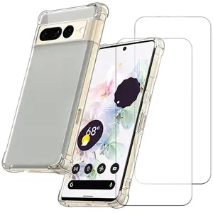 Comparateur de prix : Evetane Coque Google Pixel 7 Pro et 2 écrans de protection - TPU - Transparent