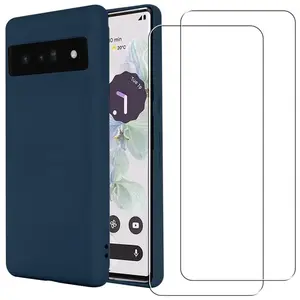 Comparateur de prix : EVETANE Coque Google Pixel 7 et 2 écrans de protection - Silicone - Bleu marine