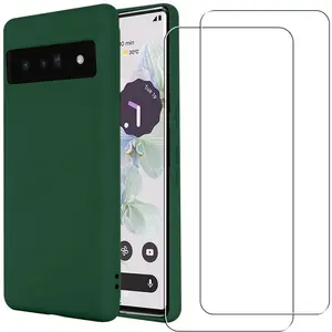 Comparateur de prix : EVETANE Coque Google Pixel 7 et 2 écrans de protection - Silicone - Vert