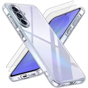 EVETANE Coque Galaxy A36 et 2 écrans de protection - TPU - Transparent pas cher
