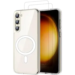EVETANE Coque Galaxy S23 et 2 écrans de protection - TPU - Transparent pas cher