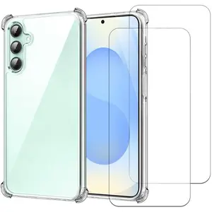 Evetane Coque Galaxy S24 fe et 2 écrans de protection - TPU - Transparent pas cher