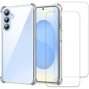 Evetane Coque Galaxy S25 et 2 écrans de protection - TPU - Transparent pas cher