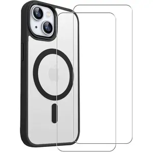 Comparateur de prix : EVETANE Coque Anti-choc Magsafe compatible Iphone 14 Noir + 2 vitres