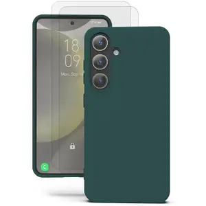 Comparateur de prix : Coque Galaxy S24 Plus et 2 écrans de protection - Silicone - Verte