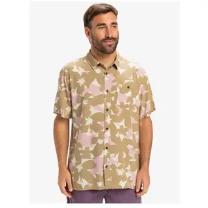 Quiksilver Safe Paradise SS - Chemise homme Lead Gray Handtman XS pas cher