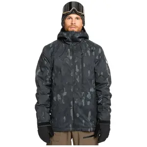 Comparateur de prix : Quiksilver Mission Printed Jacket - Veste ski homme Nature Zoom Dark Shadow M