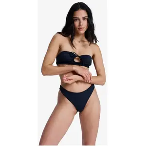 Bas de bikini Roxy Solid Essentials noir uni femme - L pas cher