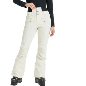 Roxy Pantalon de Snow Rising High Pant Femme Blanc XS pas cher