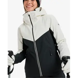 Veste à capuche Roxy Free Jet Block blanc noir femme - S pas cher