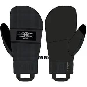 Quiksilver - Method Mitt - Moufles homme Mercury Check True Black - S pas cher