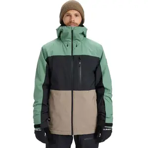 Veste à capuche Quiksilver Sycamore Block 20K vert noir marron - M pas cher