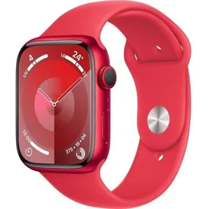 Apple Watch Series 9 (2023) GPS 45 mm - Aluminium Rouge - Bracelet sport Rouge pas cher