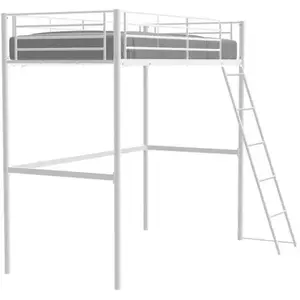 Comparateur de prix : Lit mezzanine ELIOT 90 x 190 cm - Métal - Sommier inclus - Blanc