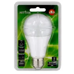 Nityam - Ampoule led 12W ronde globe A60 culot vis E27 blanc chaud 300... pas cher